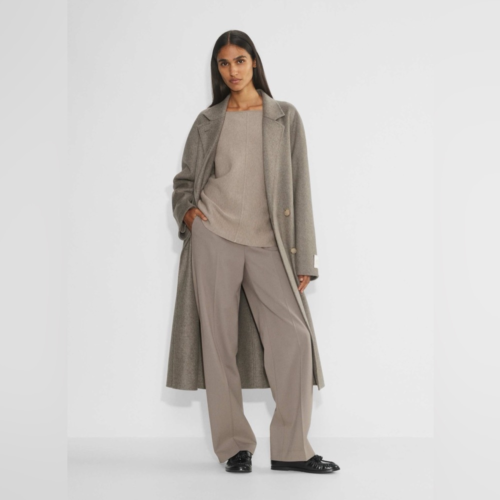 NWT Aritzia Babaton Agency Wool Trouser in color shiitake